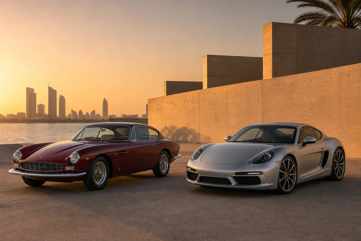 A classic grand tourer and a contemporary performance coupe